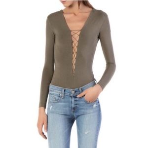 NWT Alexander Wang long sleeve bodysuit